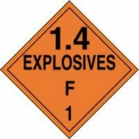 Accuform DOT PLACARD HAZARD CLASS 1 MPL131RM100 MPL131RM100